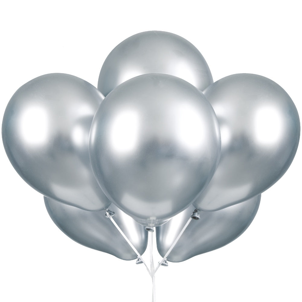 11" Platinum Silver Latex Balloons