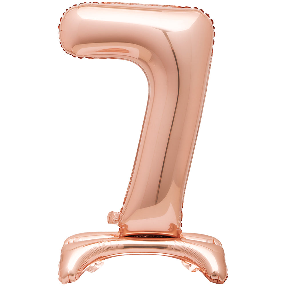 Rose Gold Number 7 Standing Foil Balloon