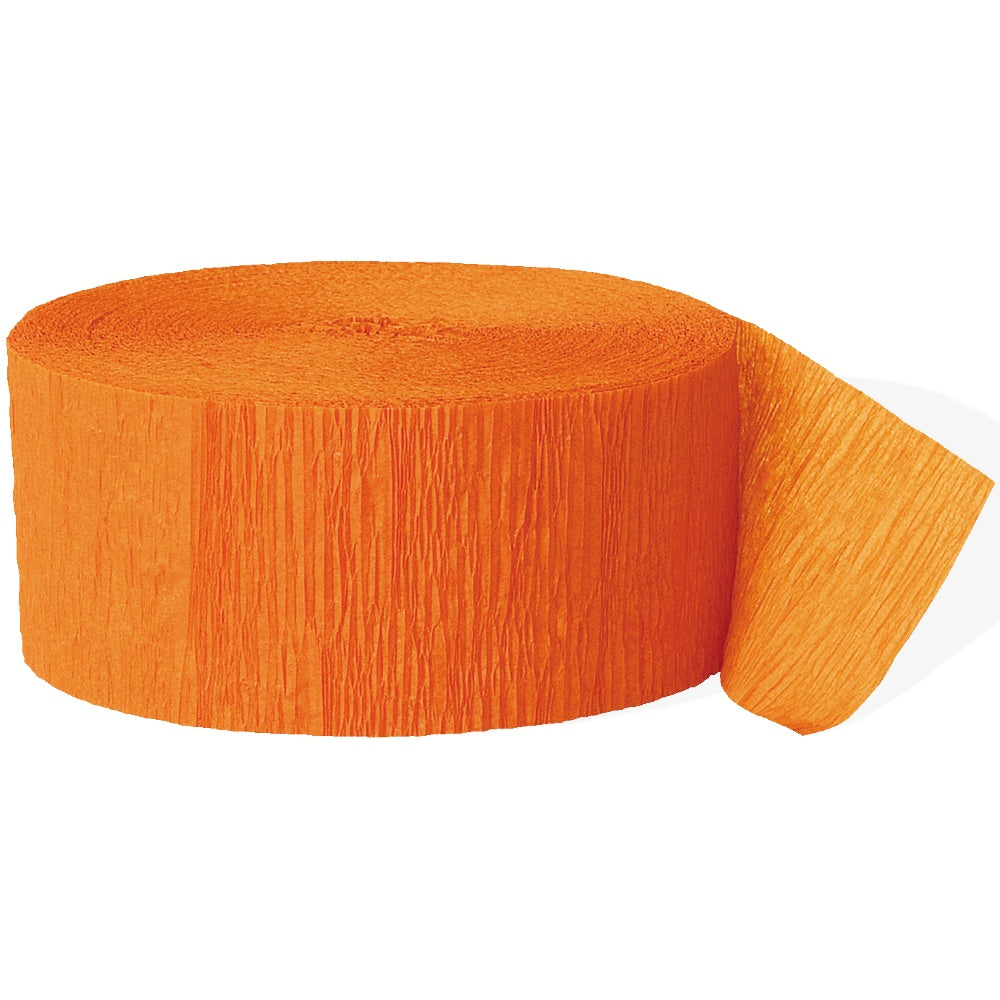 Orange Crepe Paper Party Streamer