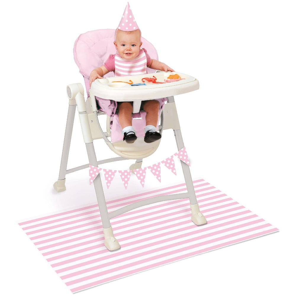 Pink Stripes 1st Birthday High Chair Decorating Kit