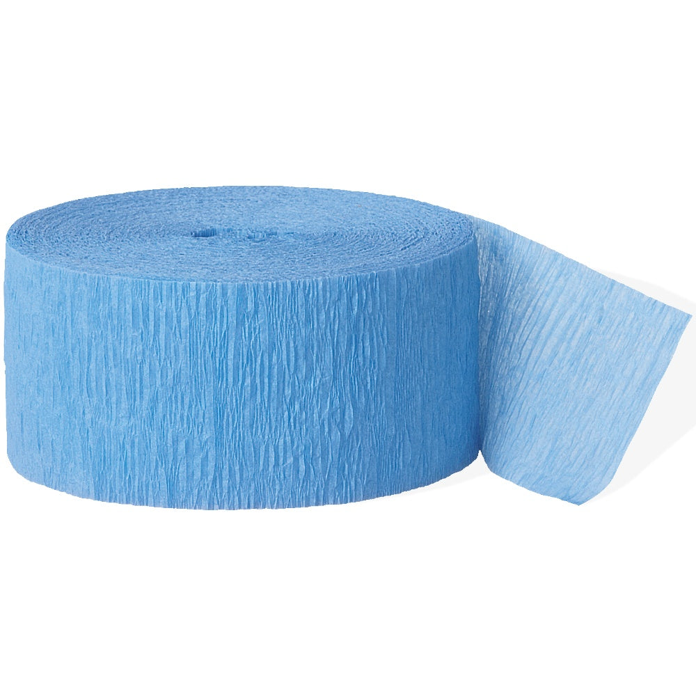 Baby Blue Crepe Paper Party Streamer