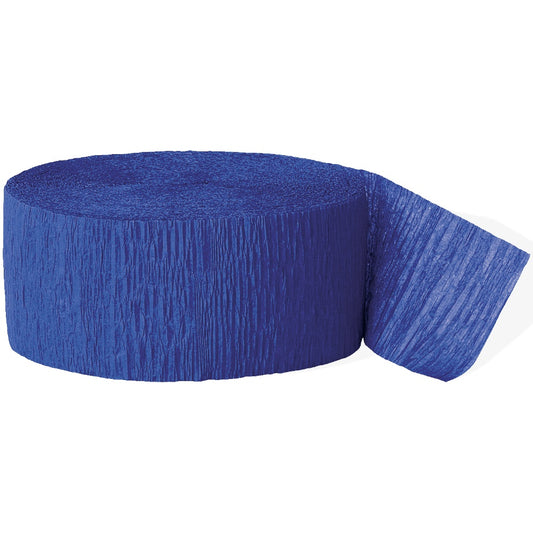 Royal Blue Crepe Paper Party Streamer