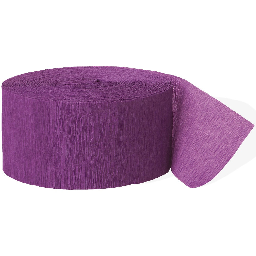 Purple Crepe Paper Party Streamer