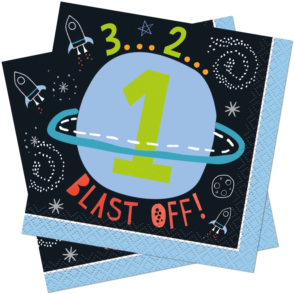 24cm Outer Space Party Paper Napkins