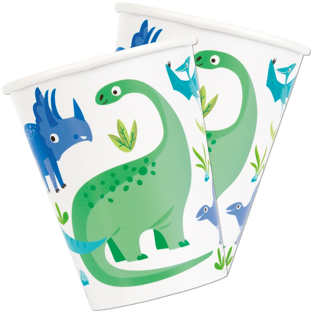 Blue & Green Dinosaur Paper Cups