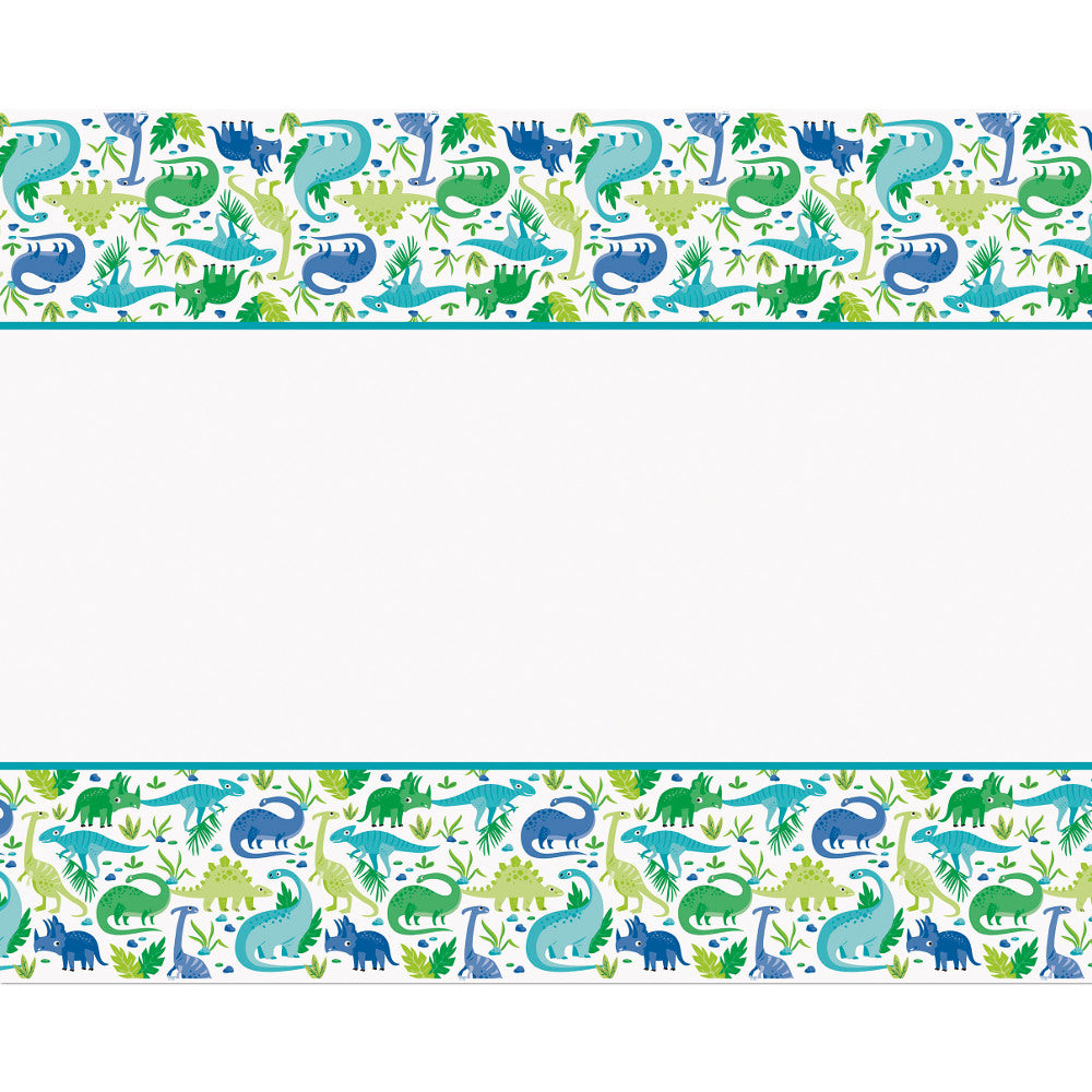 Blue & Green Dinosaur Plastic Table Cover