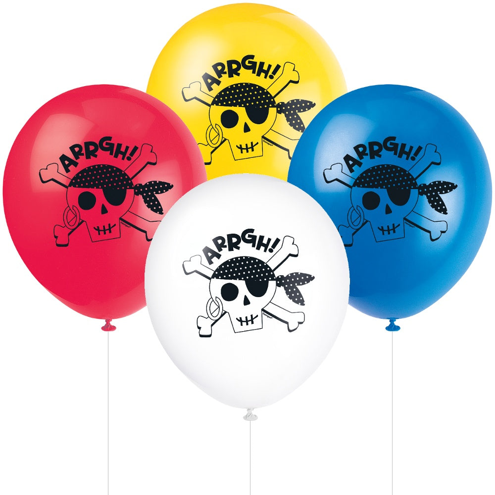 Ahoy Pirate 12" Latex Balloons