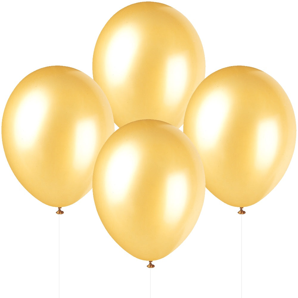 12" Pearlised Latex Champagne Gold Balloons