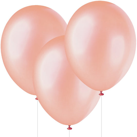 Rose Gold 12" Latex Balloons - Unique Party - Party Touches