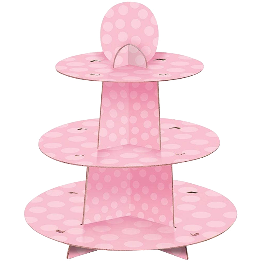 Pink Polka Dot Cupcake Stand