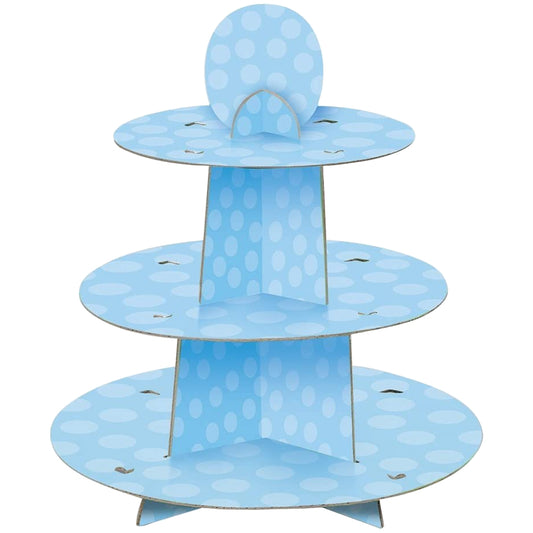 Blue Polka Dot Cupcake Stand