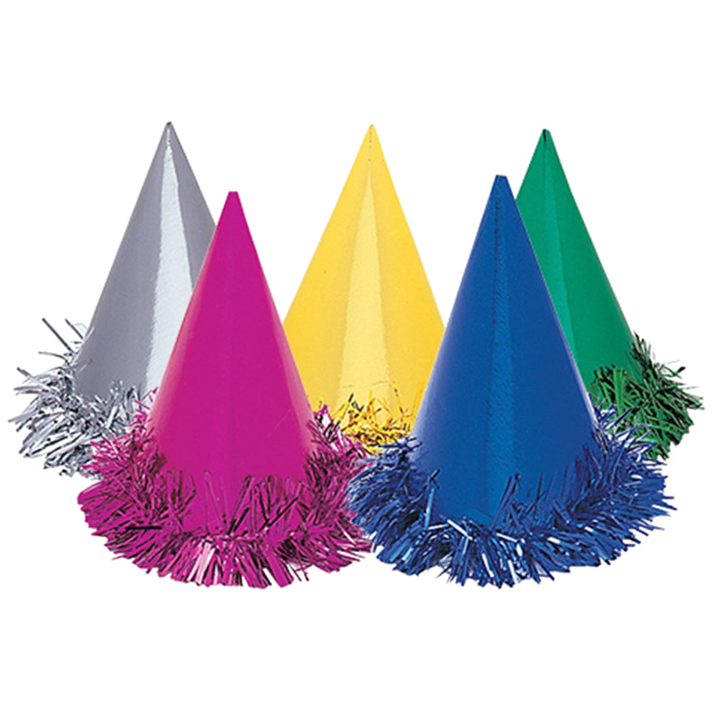 Assorted Fringed Foil Party Hats