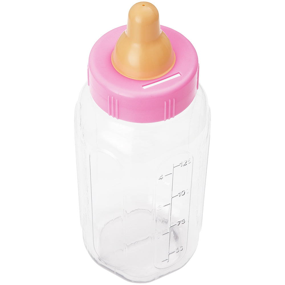 Pink Baby Bottle Bank