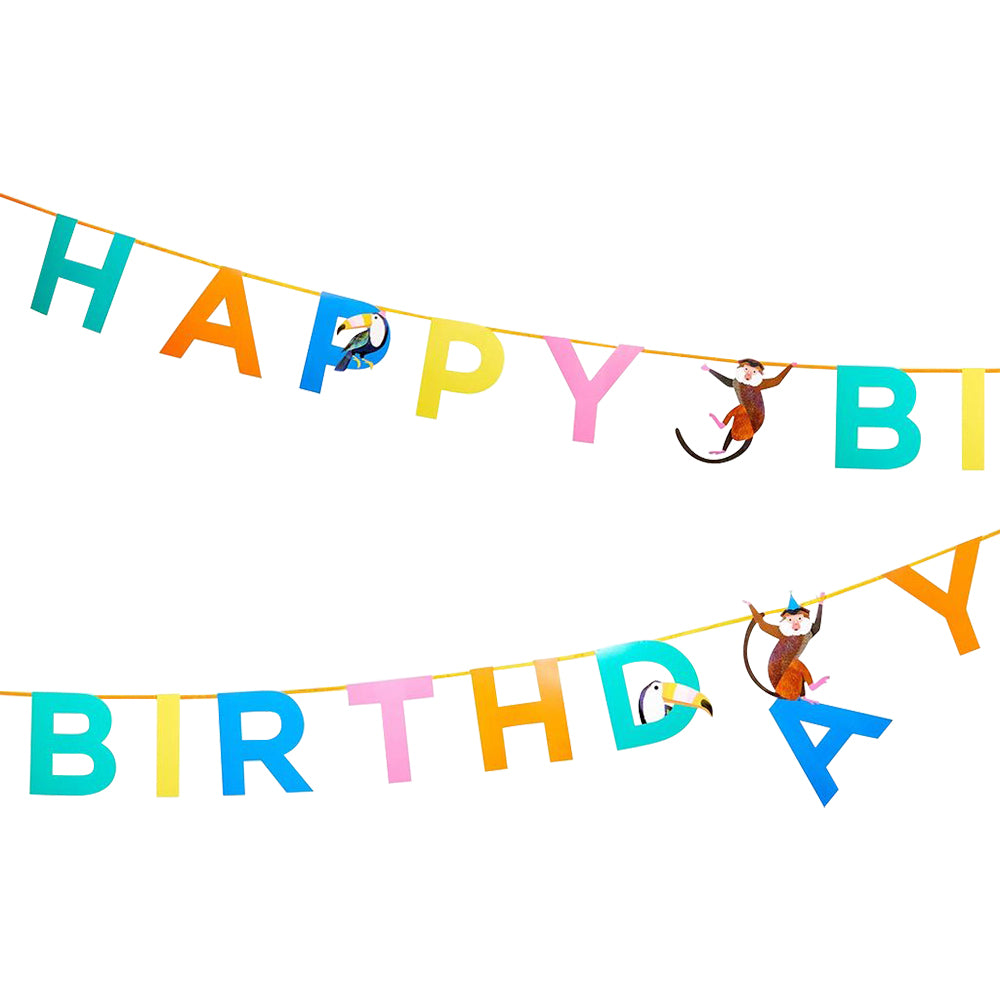 Party Animals Happy Birthday Banner