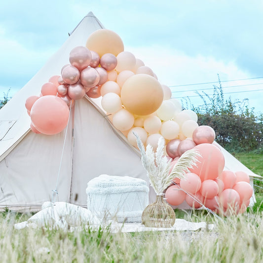 Luxe Peach, Nude and Rose Gold Balloon Arch Kit