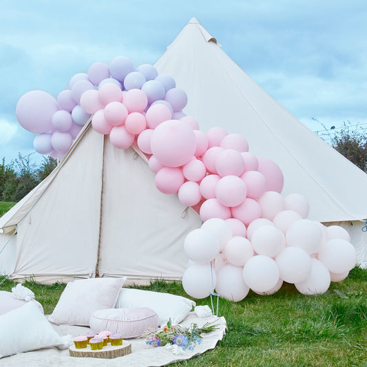 Luxe Pastel Pink and Purple Balloon Arch Kit