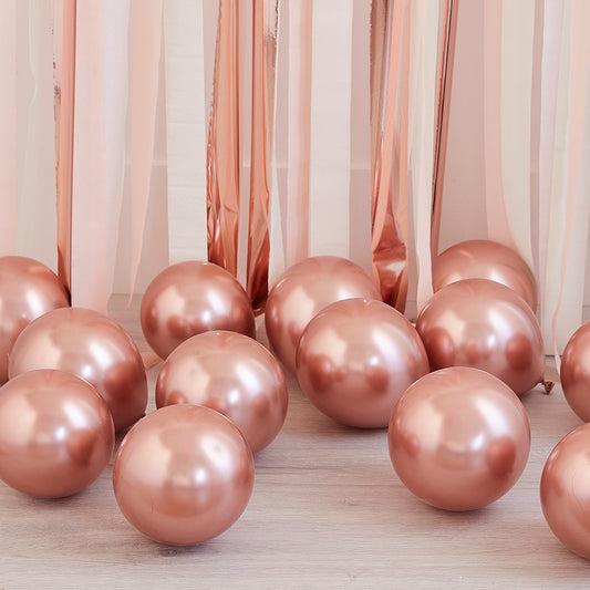 Rose Gold Chrome Balloon Mosaic Balloon Pack