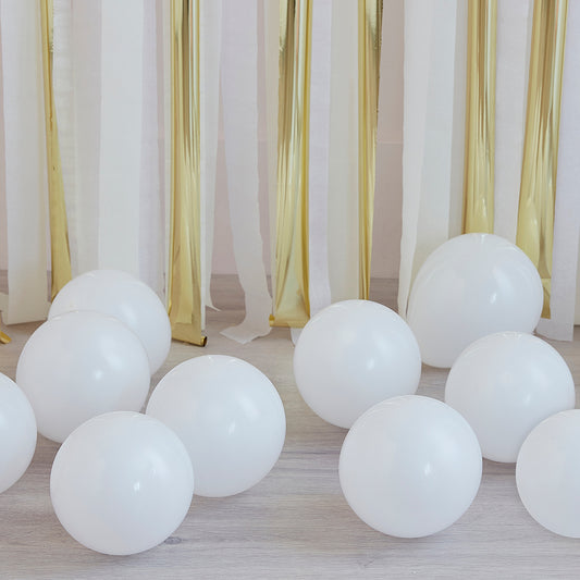 White Balloon Mosaic Balloon Pack