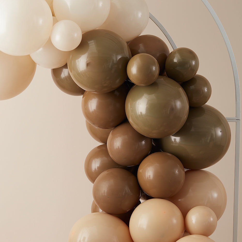 Nude and Brown Balloon Arch Kit
