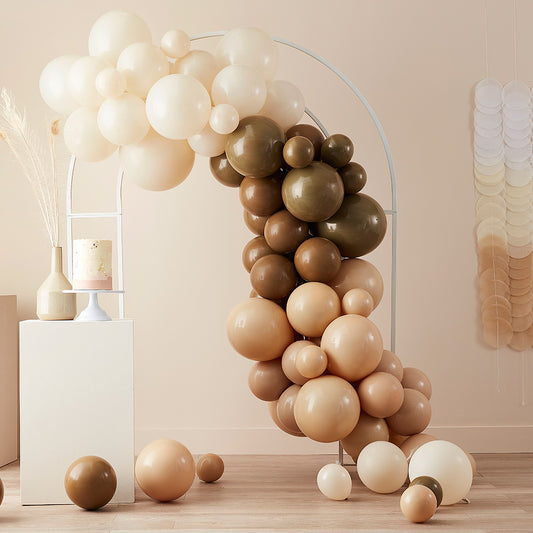 Nude and Brown Balloon Arch Kit