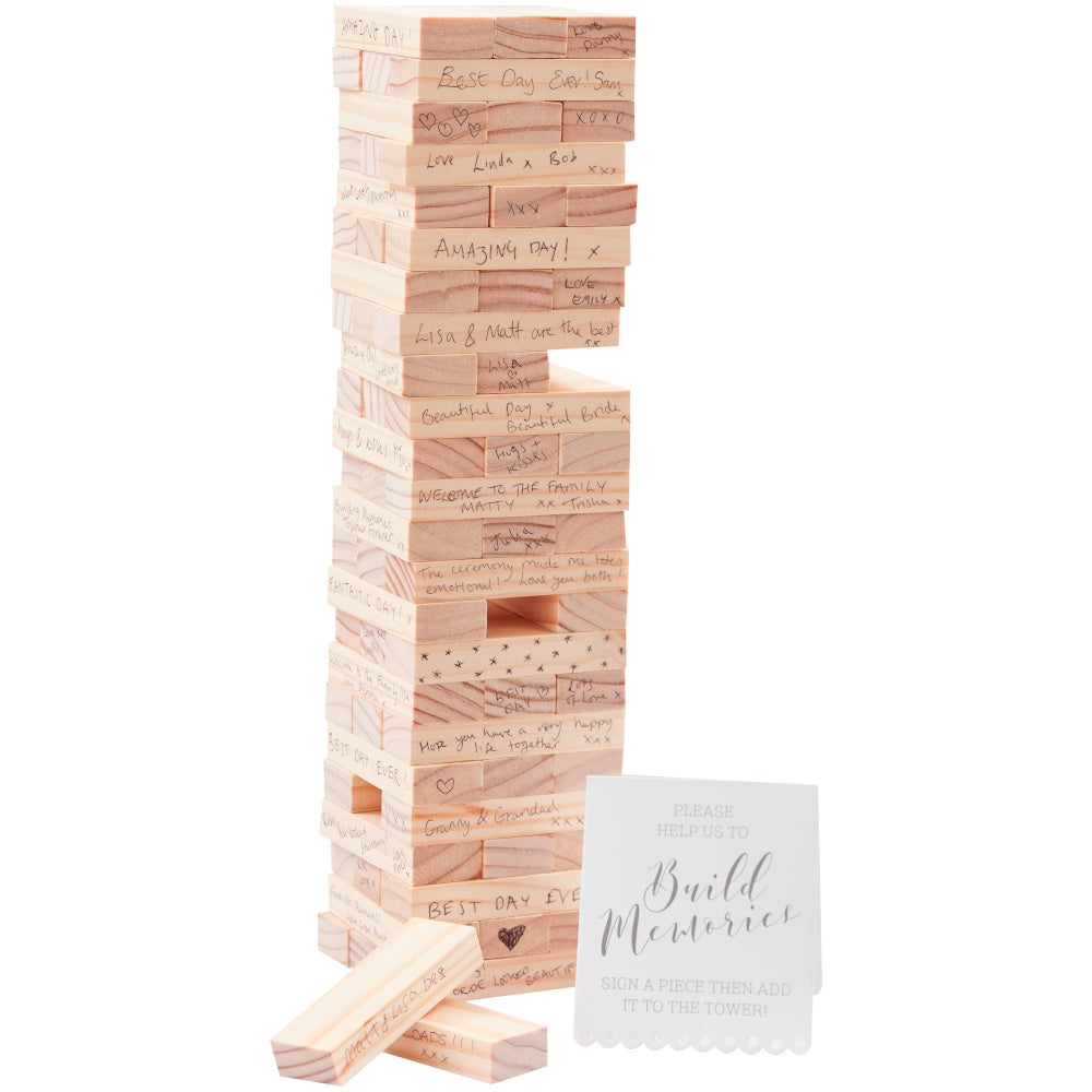 Wooden Building Blocks Wedding Guest Book Alternative