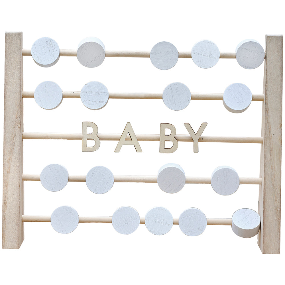 Wooden Abacus Baby Shower Guest Book
