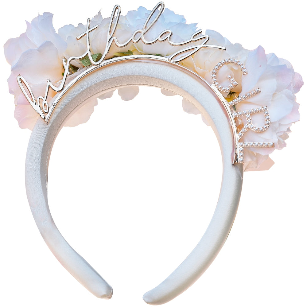 Floral Birthday Girl Birthday Headband