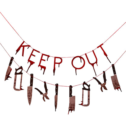 Keep Out Halloween Bunting Banner