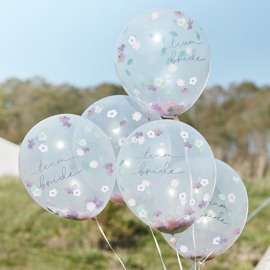 Boho Floral Confetti Hen Party Balloons