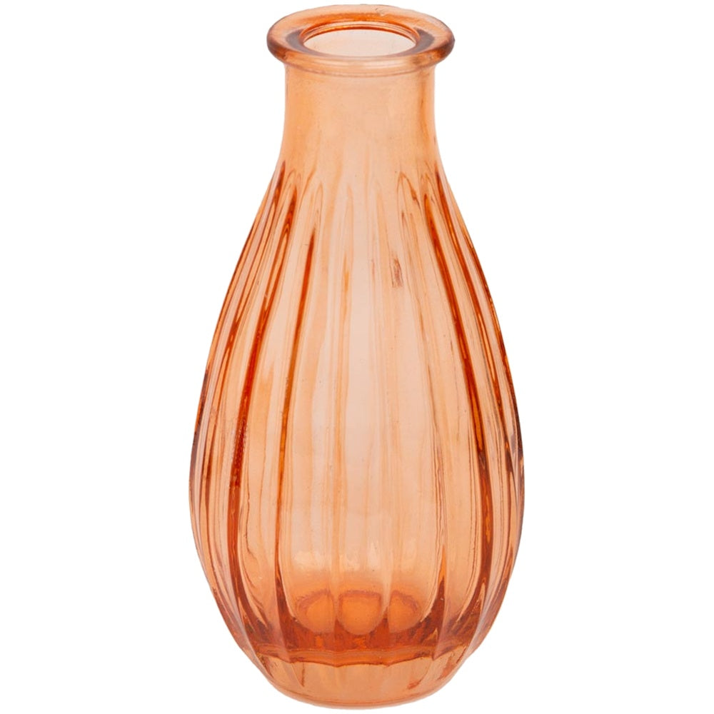 Boho Orange Glass Bud Vase