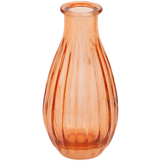 Boho Orange Glass Bud Vase