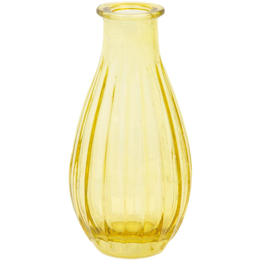 Boho Yellow Glass Bud Vase
