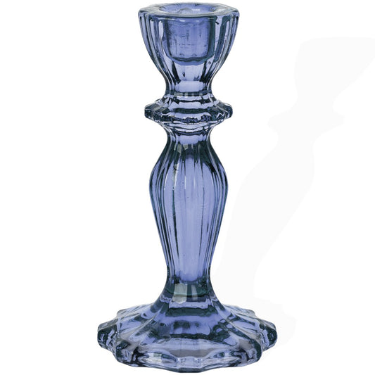 Boho Navy Glass Candle Holder