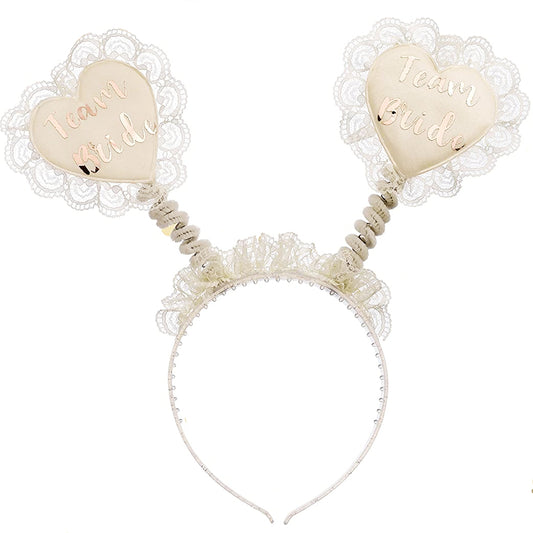 Team Bride Lace & Rose Gold Bopper