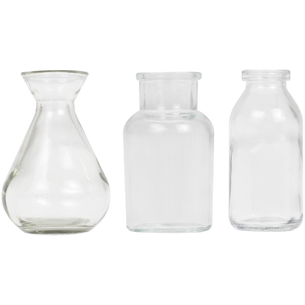 Assorted Glass Mini Vase Set