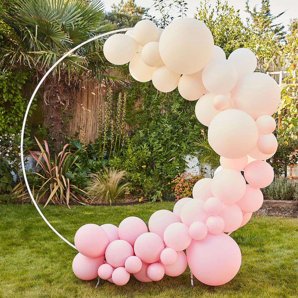 White Round Wedding Arch