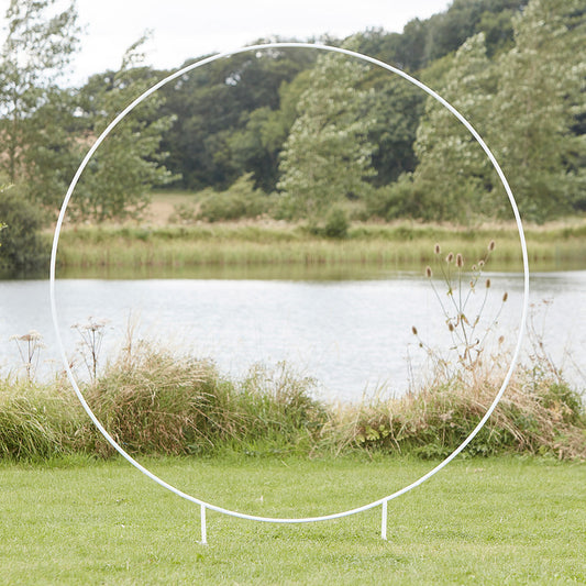 White Round Wedding Arch