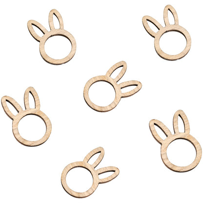 Wooden Easter Bunny Table Confetti