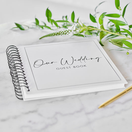 Black and White Wedding Guest Book