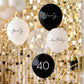 Champagne Noir Milestone Birthday Party Supplies