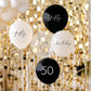 Black, Nude, Cream and Champagne Gold 50th Birthday Party Balloons