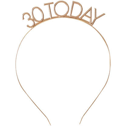 Champagne Gold 30th Birthday Headband