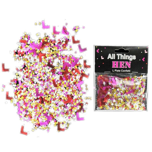 Multicoloured L Plate Confetti