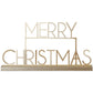 Gold Metal Merry Christmas Sign