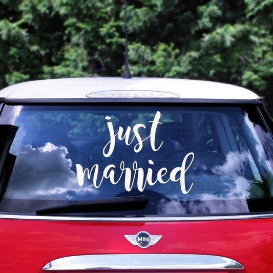 Just Married Wedding day Car Sticker