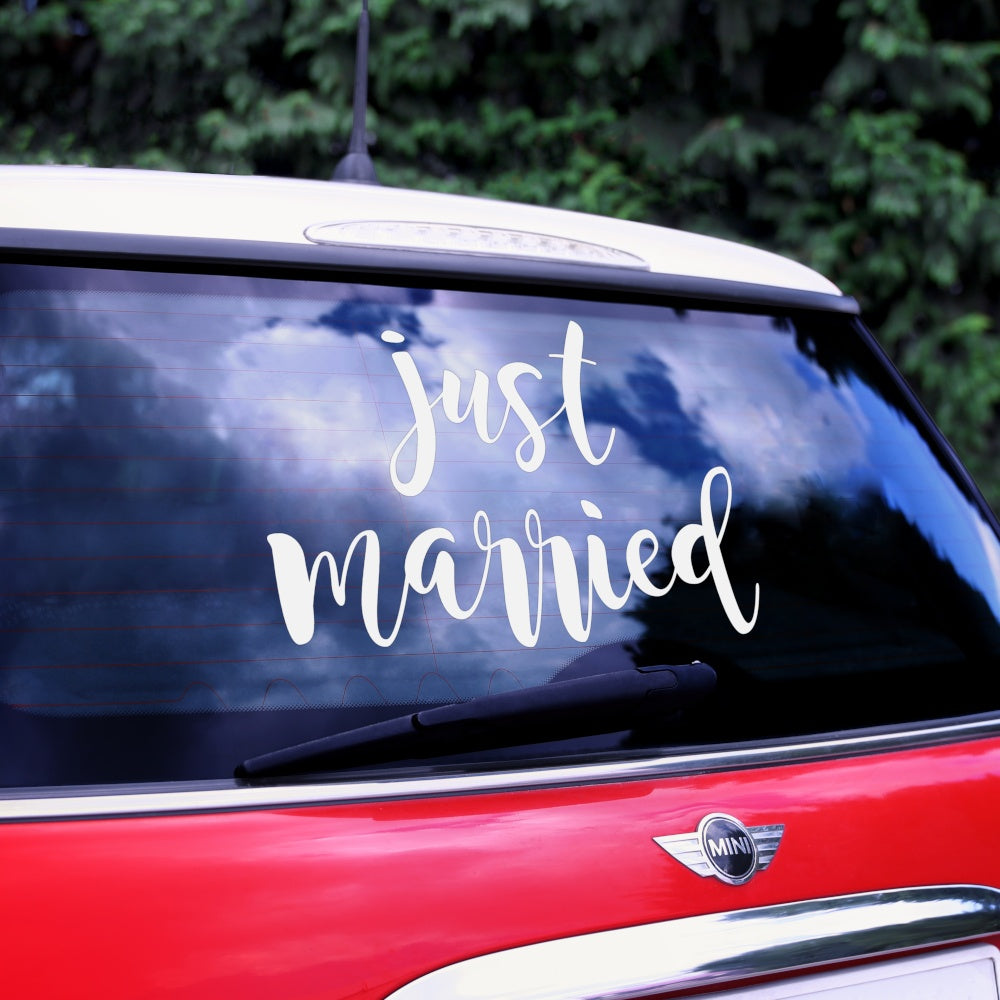 Just Married Wedding day Car Sticker