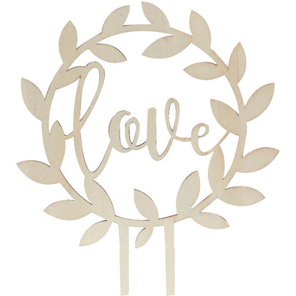 Wooden "Love" Wedding Cake Topper