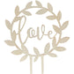Wooden "Love" Wedding Cake Topper