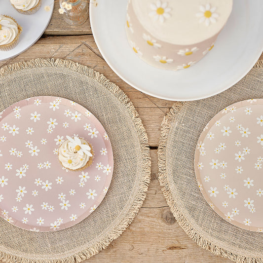 Daisy Floral Paper Plates