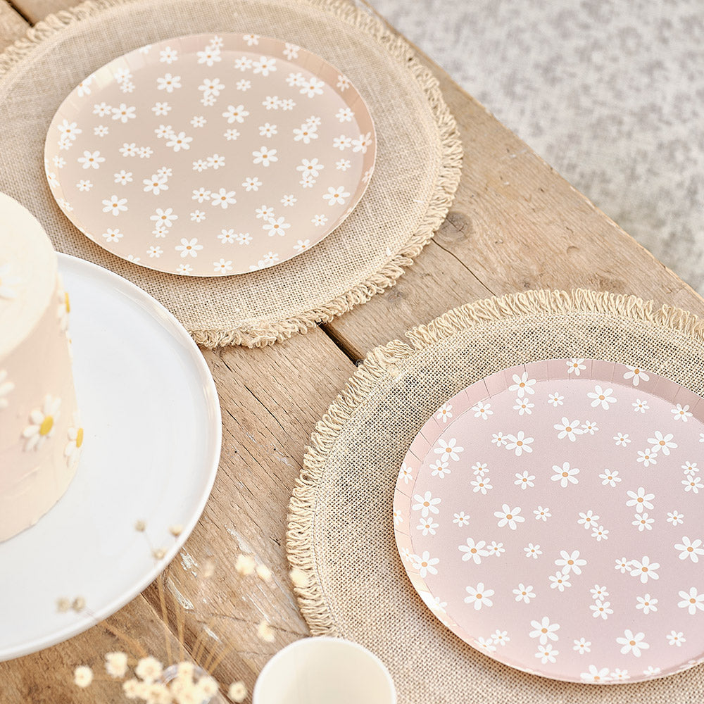 Daisy Floral Paper Plates